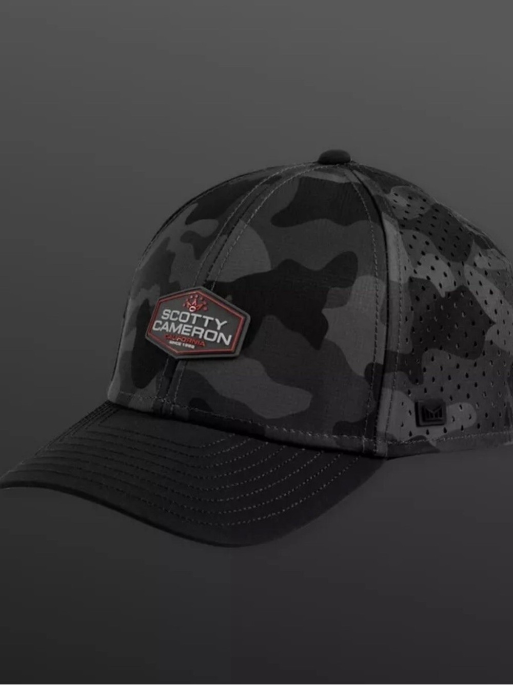 Scotty Cameron Hat SC Cali Red Patch Melin A-Game Hydro Classic Black Camo NEW!